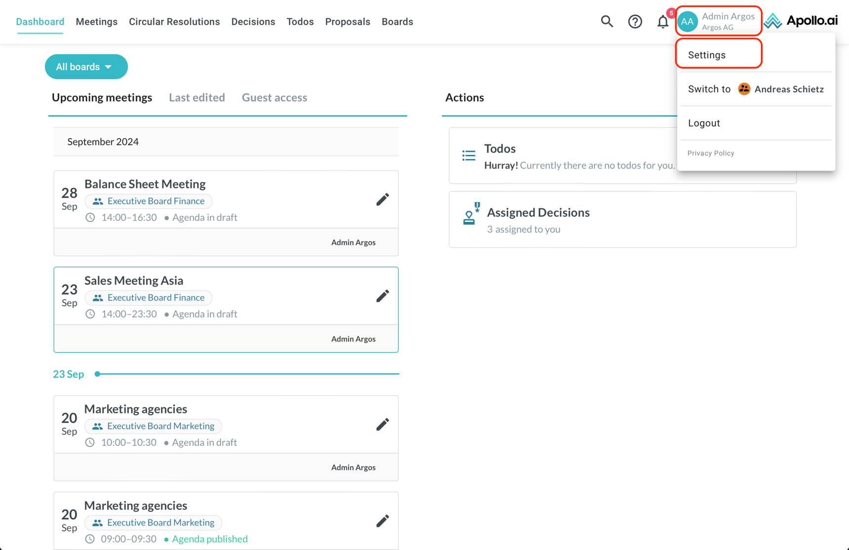 Organization Administrator - Organization settings